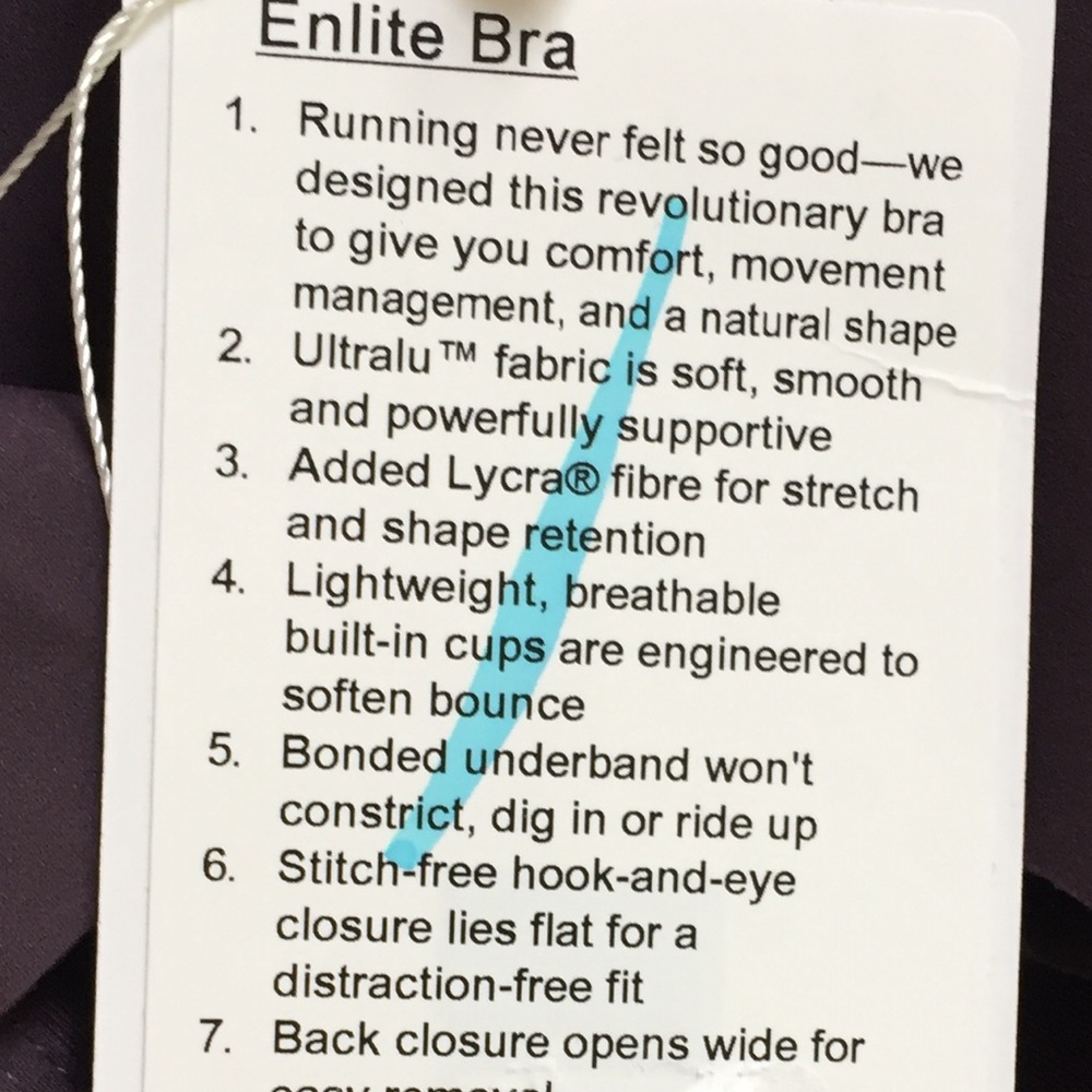NWT BLCT LULULEMON ENLITE BRA BLACK CURRANT - 32 C - Picture 3 of 6